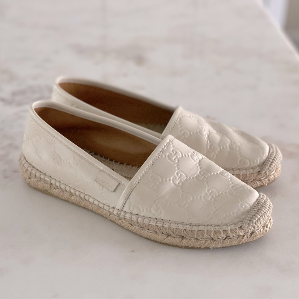 Gucci leather espadrille slides - Picture 2 of 10
